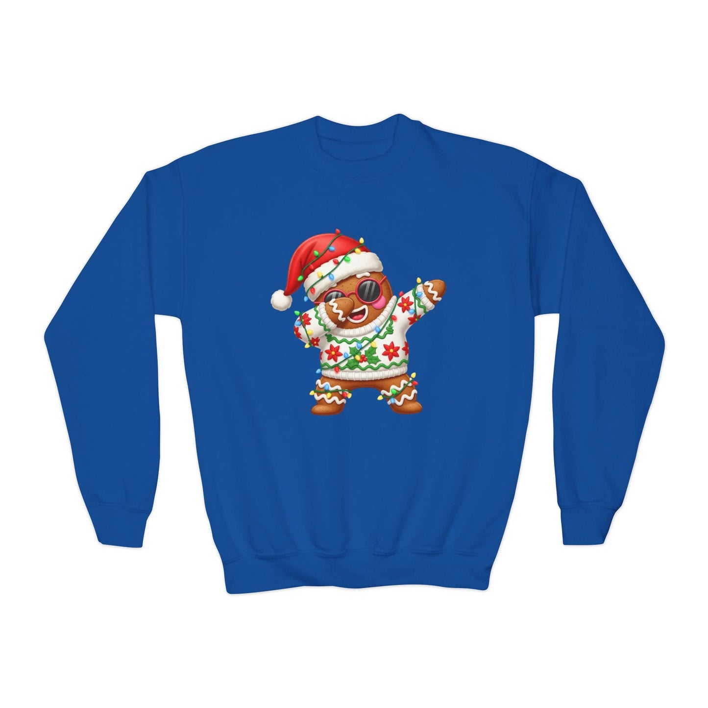 cool gingerbread dab youth christmas sweatshirt royal sweatshirt uk Christmas gift idea