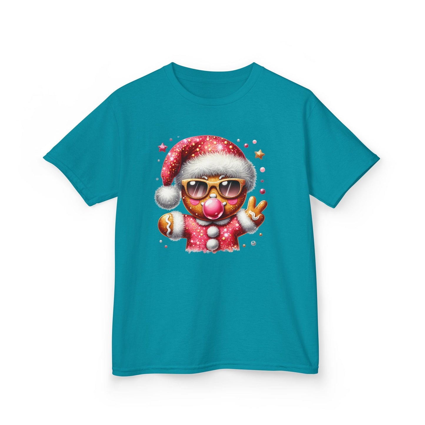 Cool Gingerbread Kids Christmas T-Shirt Tropical Blue / XS gift_idea unique_gift personalised_gift