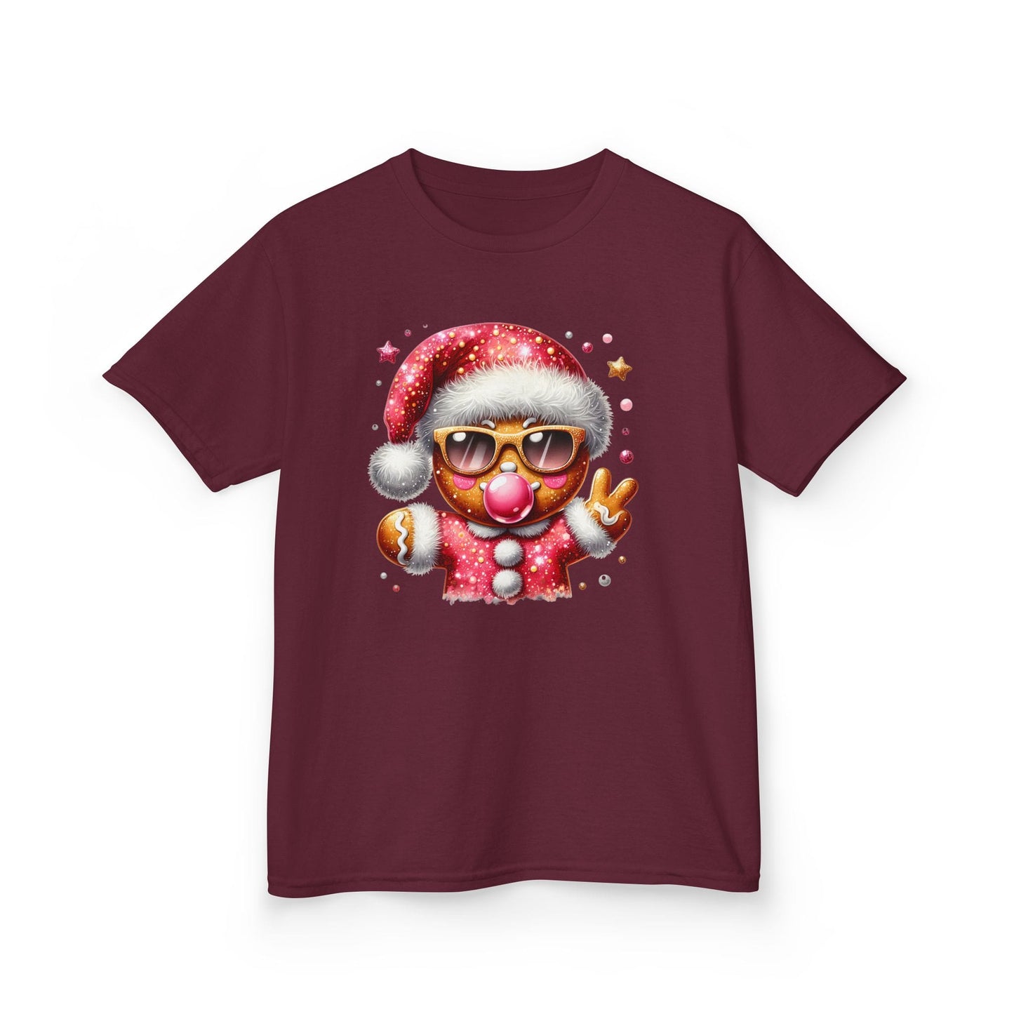 Cool Gingerbread Kids Christmas T-Shirt Maroon / XS gift_idea unique_gift personalised_gift