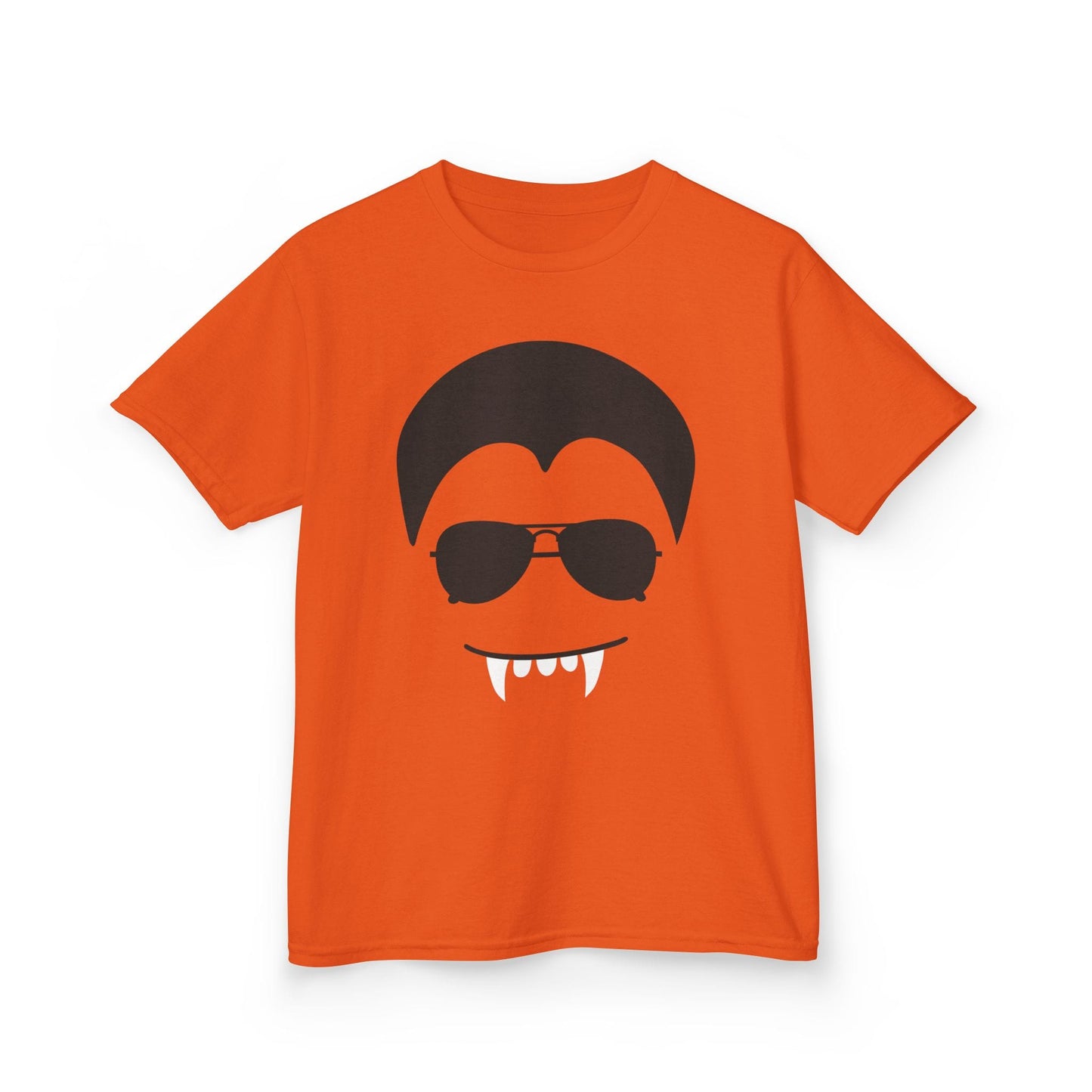 Cool Vampire Face Halloween Kids T-Shirt Orange / XS gift_idea unique_gift personalised_gift