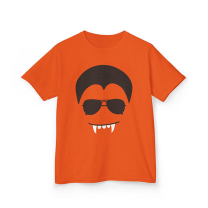 Cool Vampire Face Halloween Kids T-Shirt Orange / XS gift_idea unique_gift personalised_gift