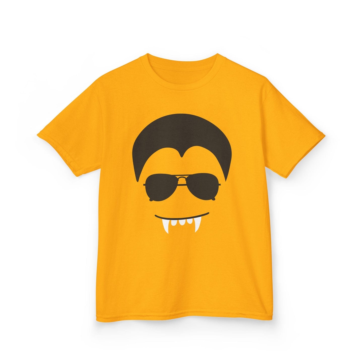 Cool Vampire Face Halloween Kids T-Shirt Gold / XS gift_idea unique_gift personalised_gift
