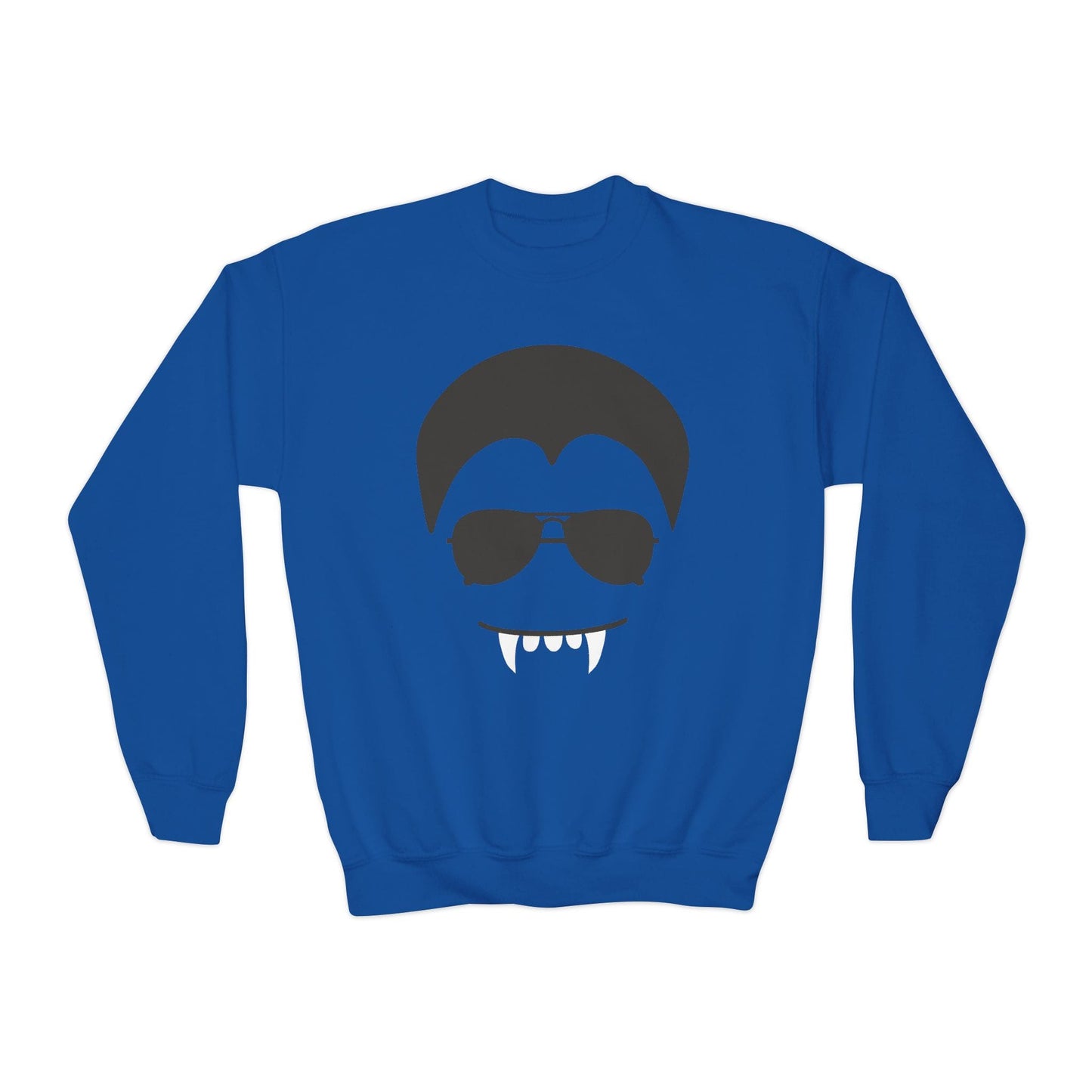 Cool Vampire Face Kids Halloween Sweatshirt Royal / XS gift_idea unique_gift personalised_gift