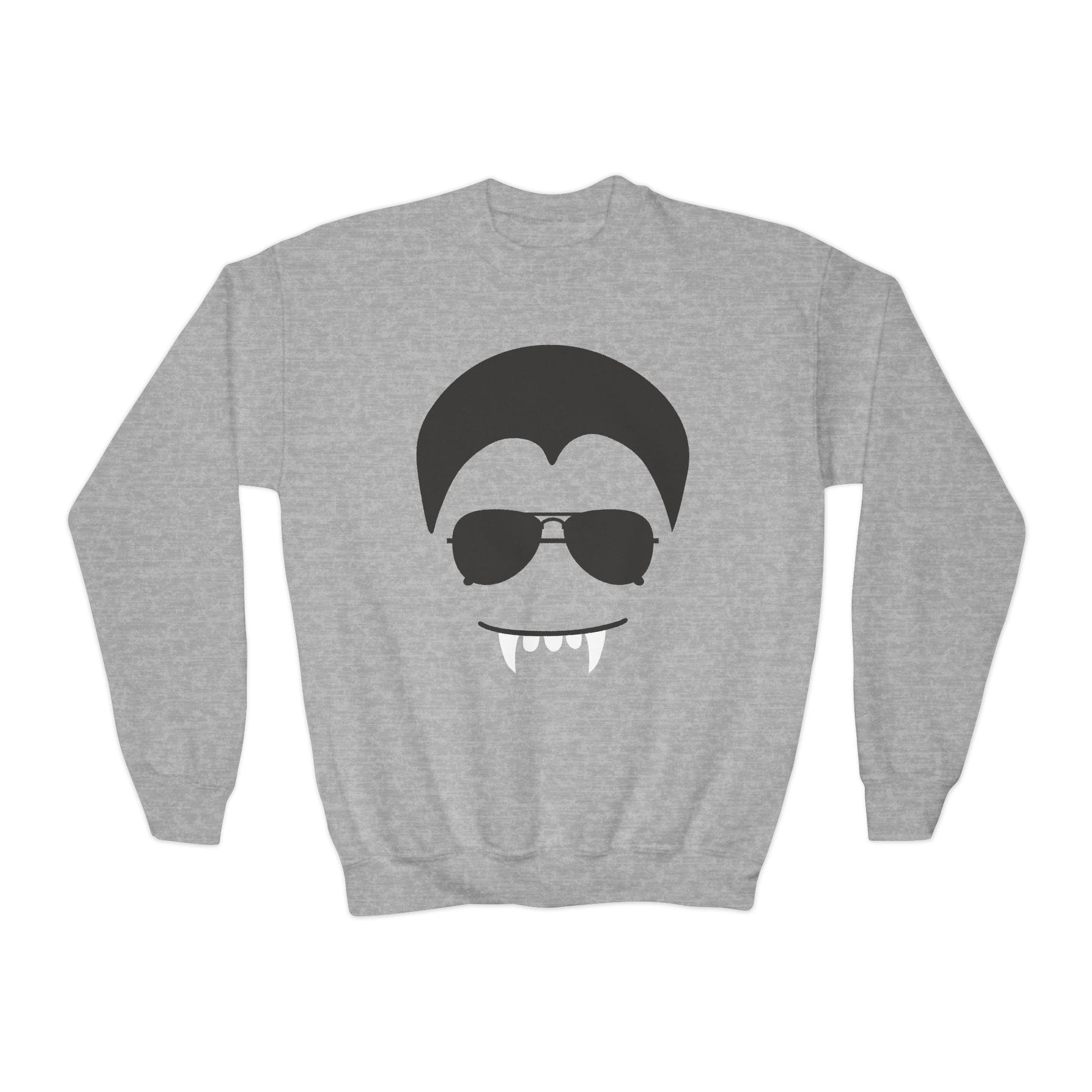 Cool Vampire Face Kids Halloween Sweatshirt Sport Grey / XS gift_idea unique_gift personalised_gift