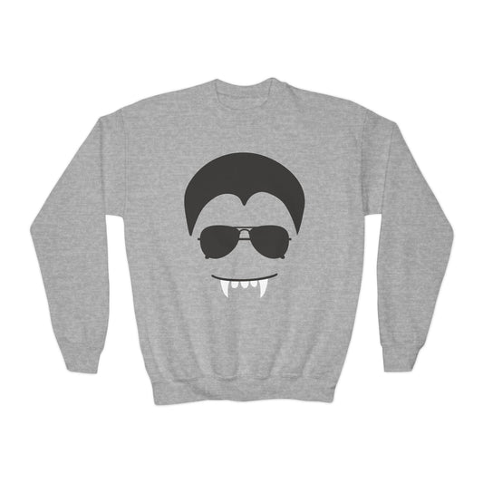 Cool Vampire Face Kids Halloween Sweatshirt Sport Grey / XS gift_idea unique_gift personalised_gift