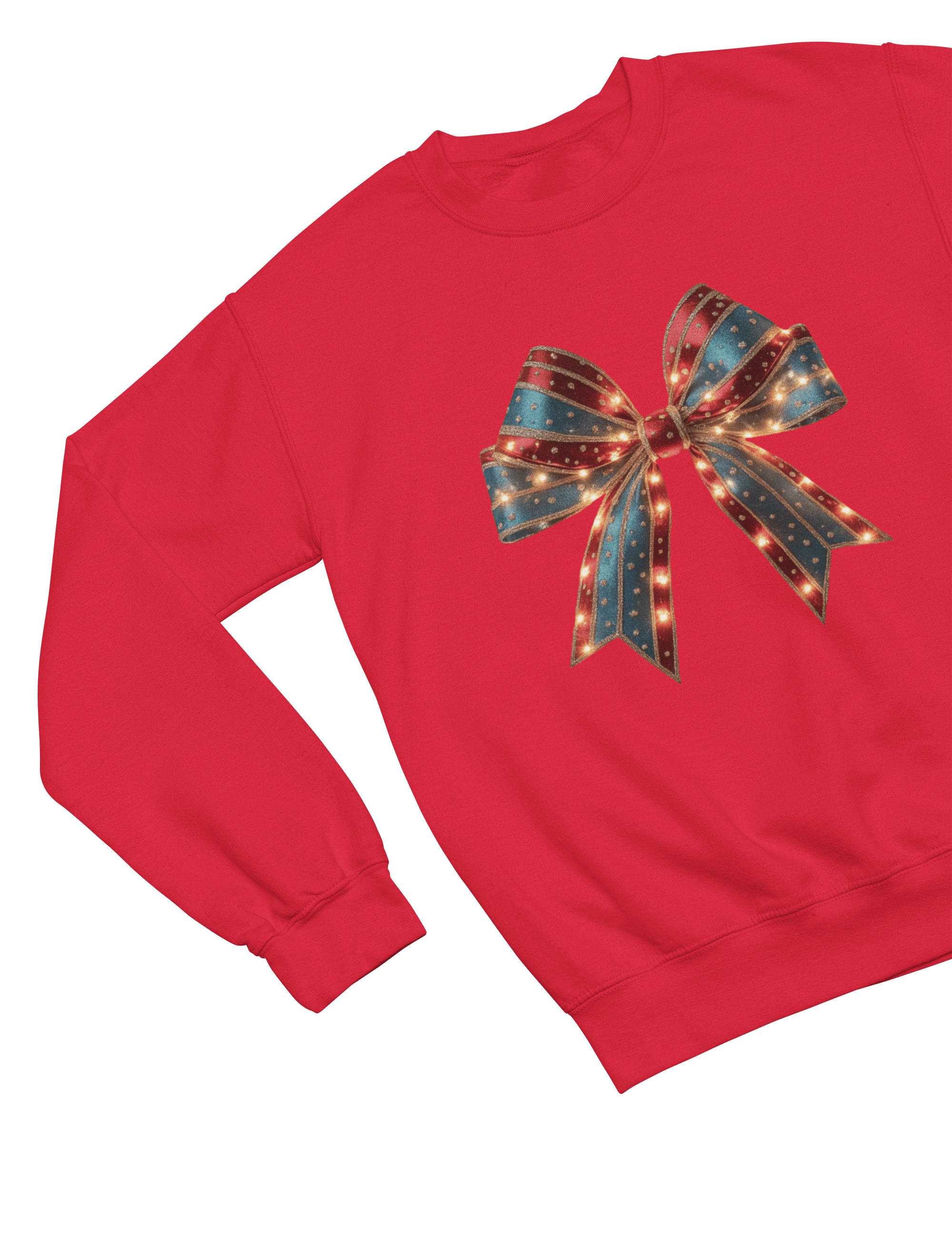 Beast and Beauty Sweatshirt / 3XL (Adult) / Red Coquette Christmas Bow Sweatshirt – Festive Girly Winter Jumper