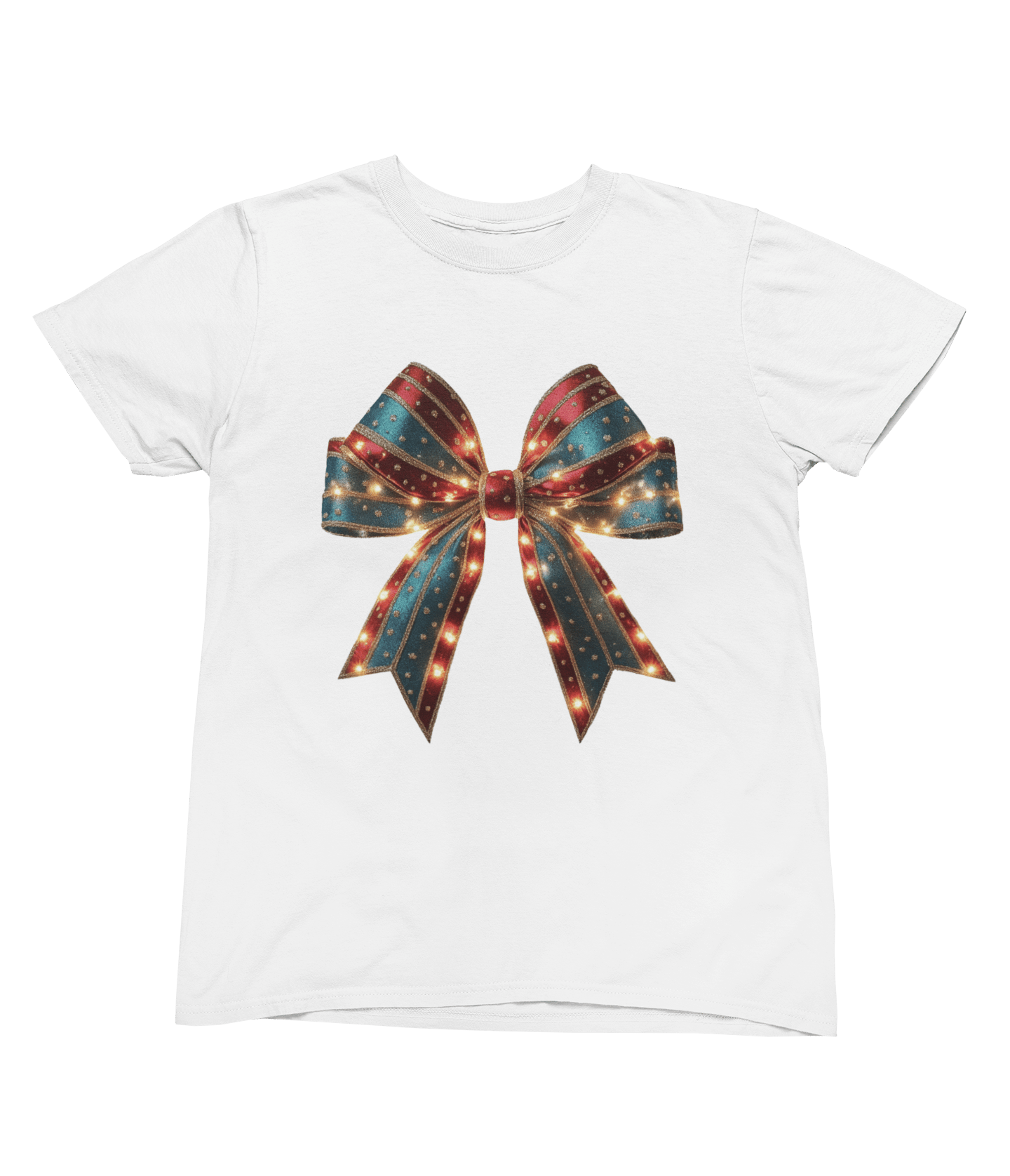 Beast and Beauty T-Shirt / 3XL (Adult) / White Coquette Christmas Bow Sweatshirt – Festive Girly Winter Jumper