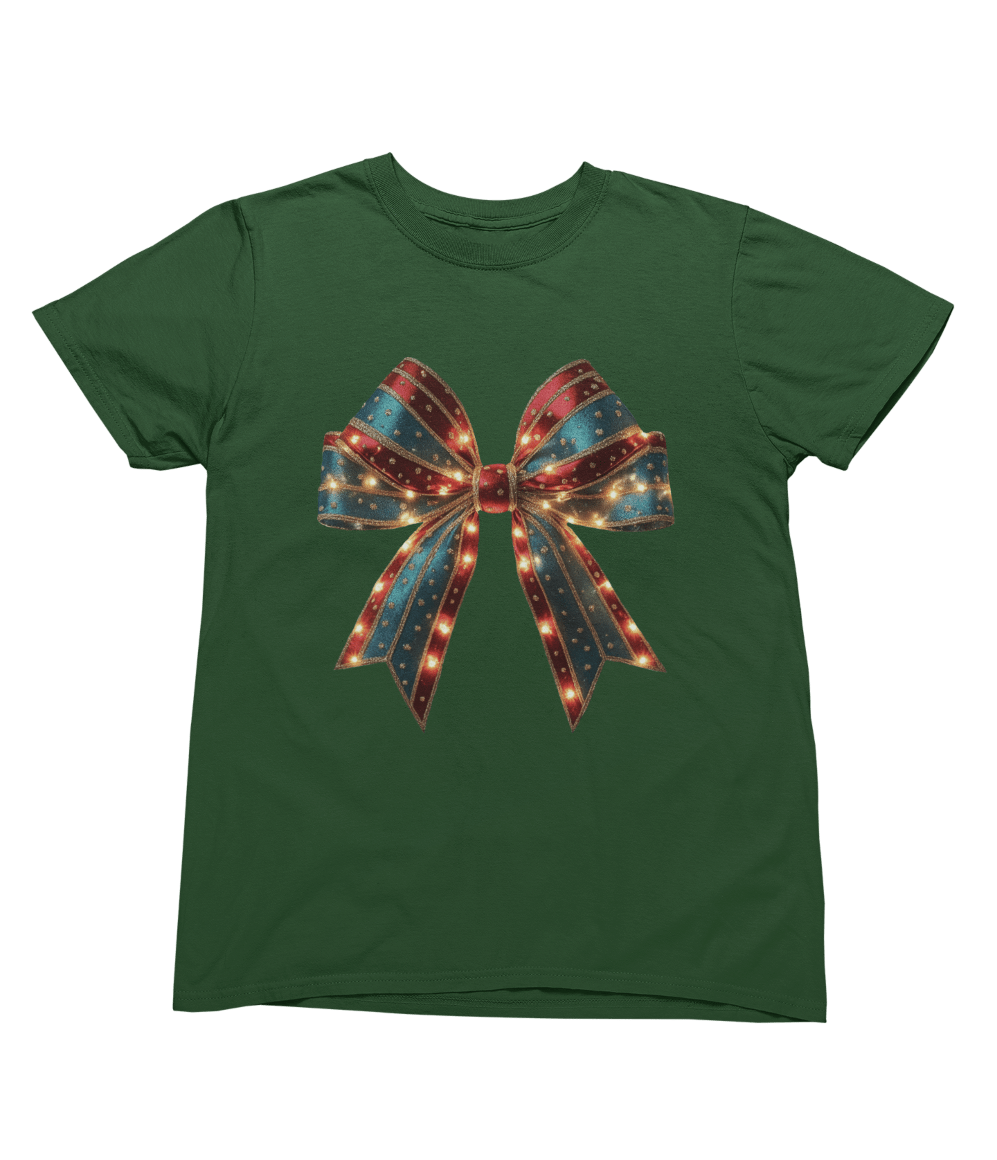 Beast and Beauty T-Shirt / 3XL (Adult) / Green Coquette Christmas Bow Sweatshirt – Festive Girly Winter Jumper