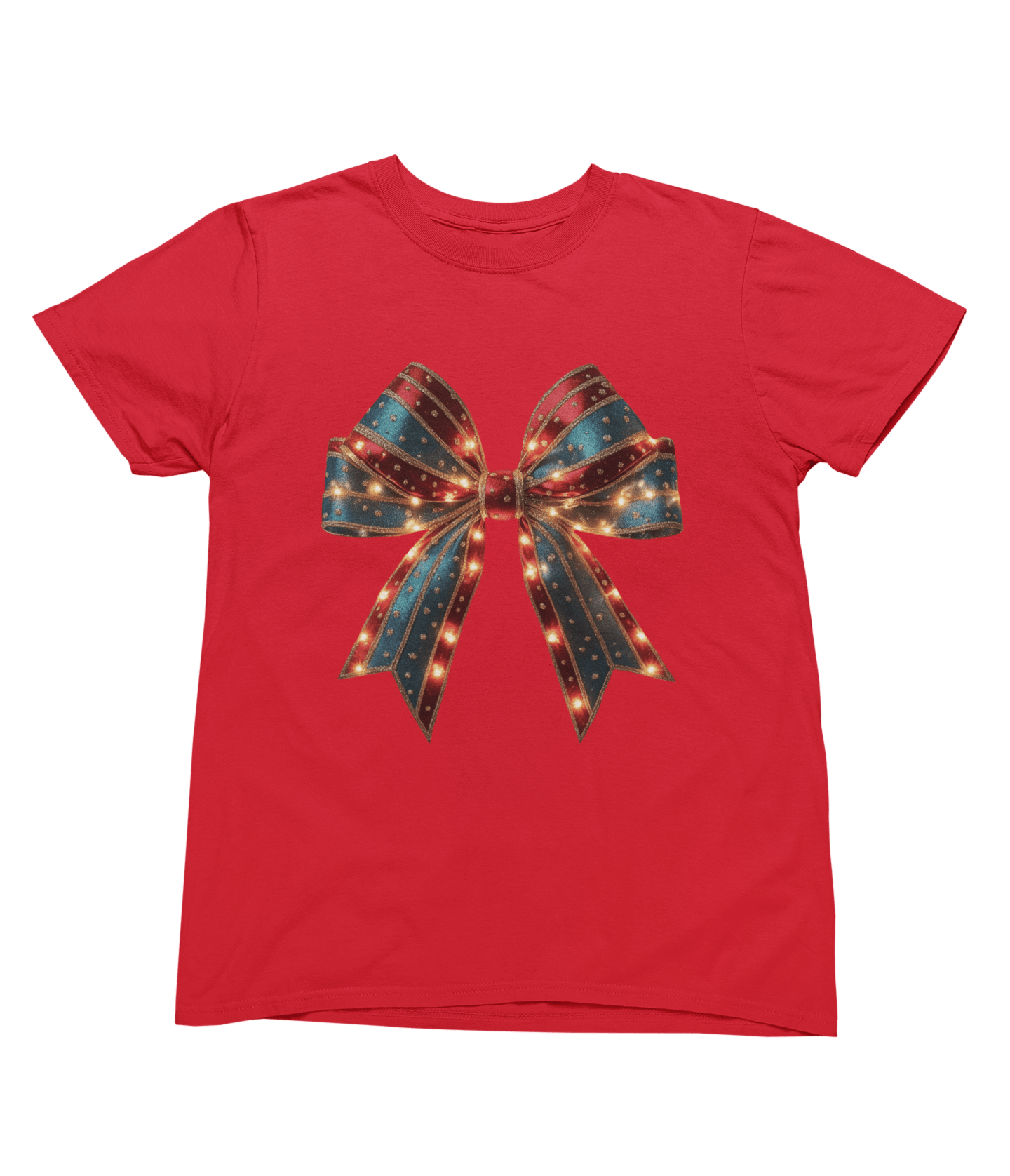 Beast and Beauty T-Shirt / 3XL (Adult) / Red Coquette Christmas Bow Sweatshirt – Festive Girly Winter Jumper