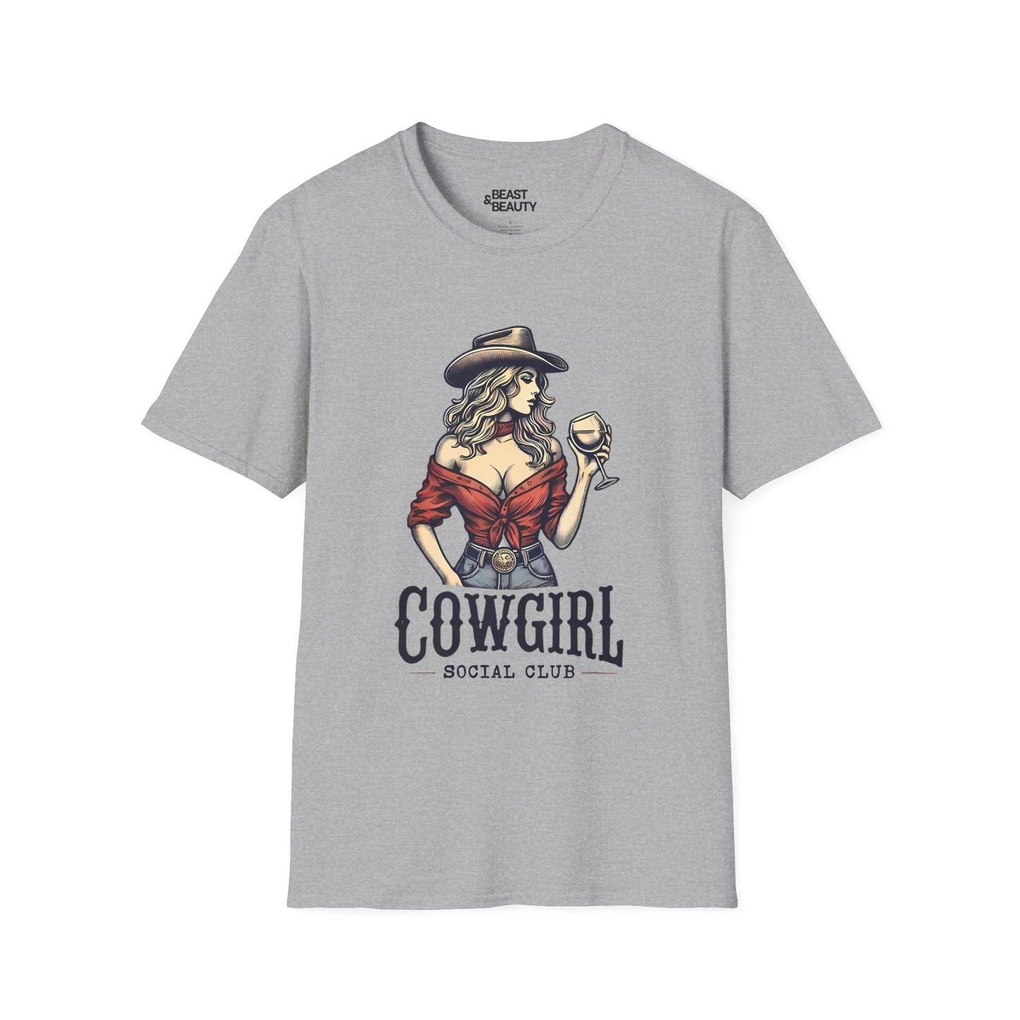 cowgirl social club vintage t-shirt sport grey t-shirt uk cowgirl gift idea