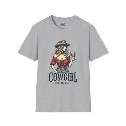 cowgirl social club vintage t-shirt sport grey t-shirt uk cowgirl gift idea