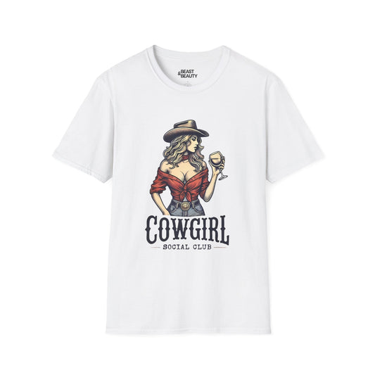 cowgirl social club vintage t-shirt white t-shirt uk cowgirl gift idea