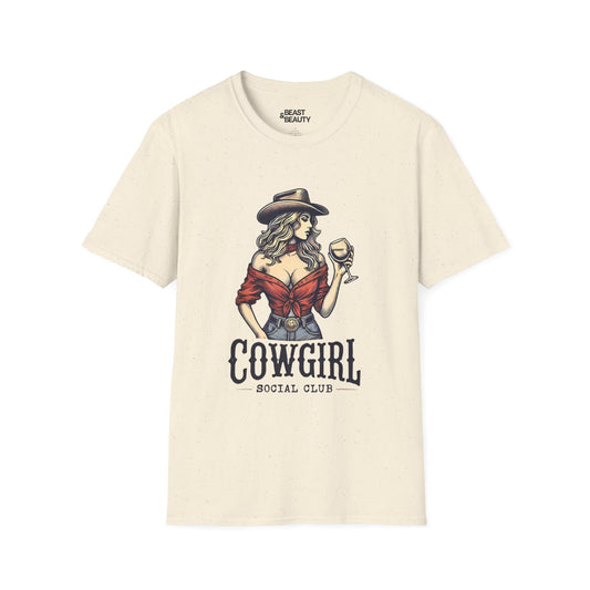cowgirl social club vintage t-shirt natural t-shirt uk cowgirl gift idea
