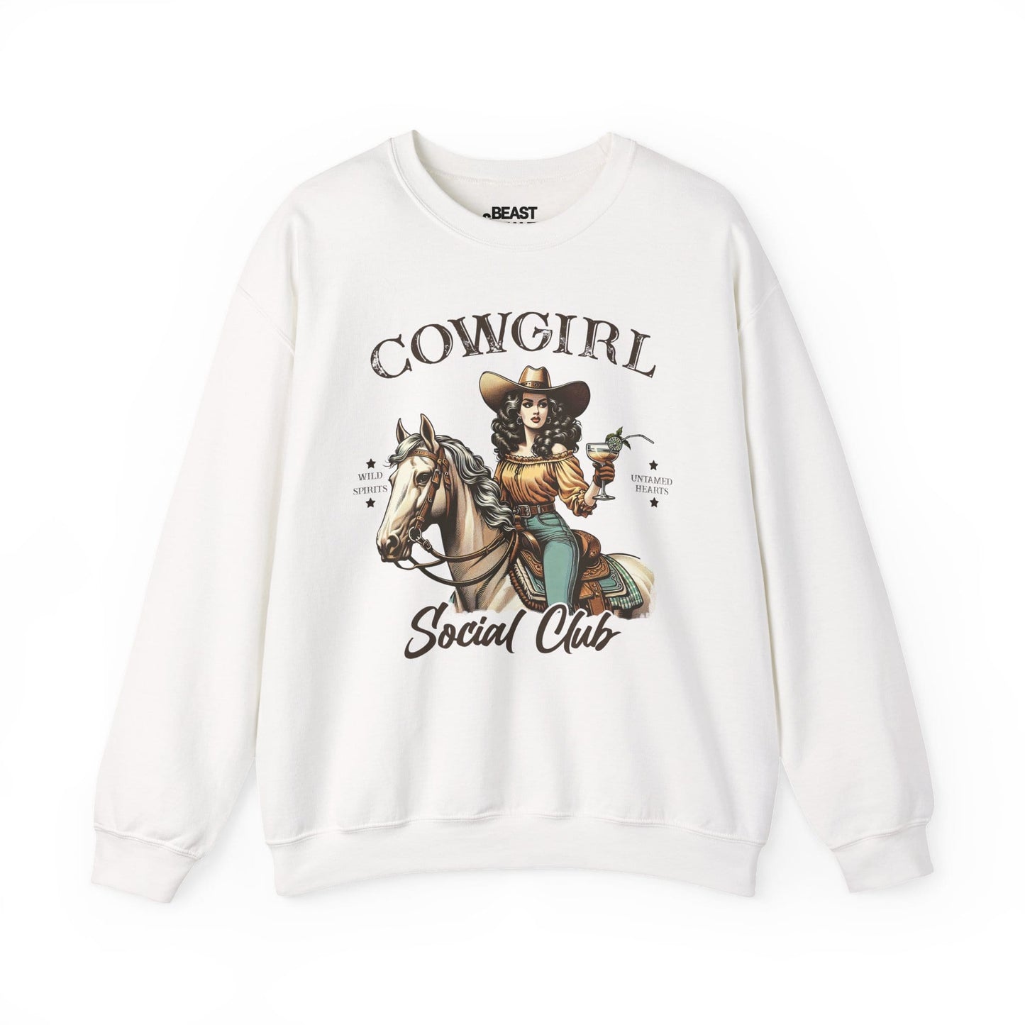 cowgirl social club western sweatshirt white sweatshirt uk cowgirl gift idea