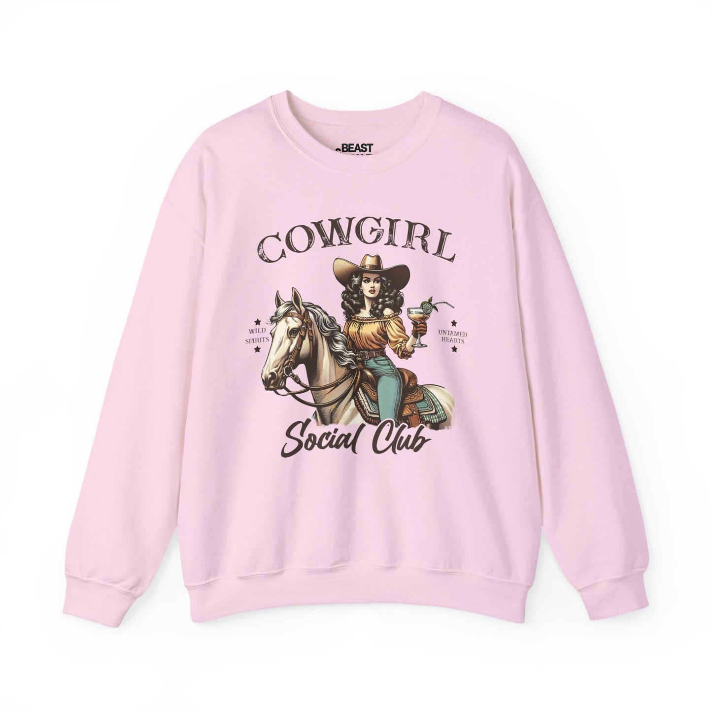 cowgirl social club western sweatshirt light pink sweatshirt uk cowgirl gift idea