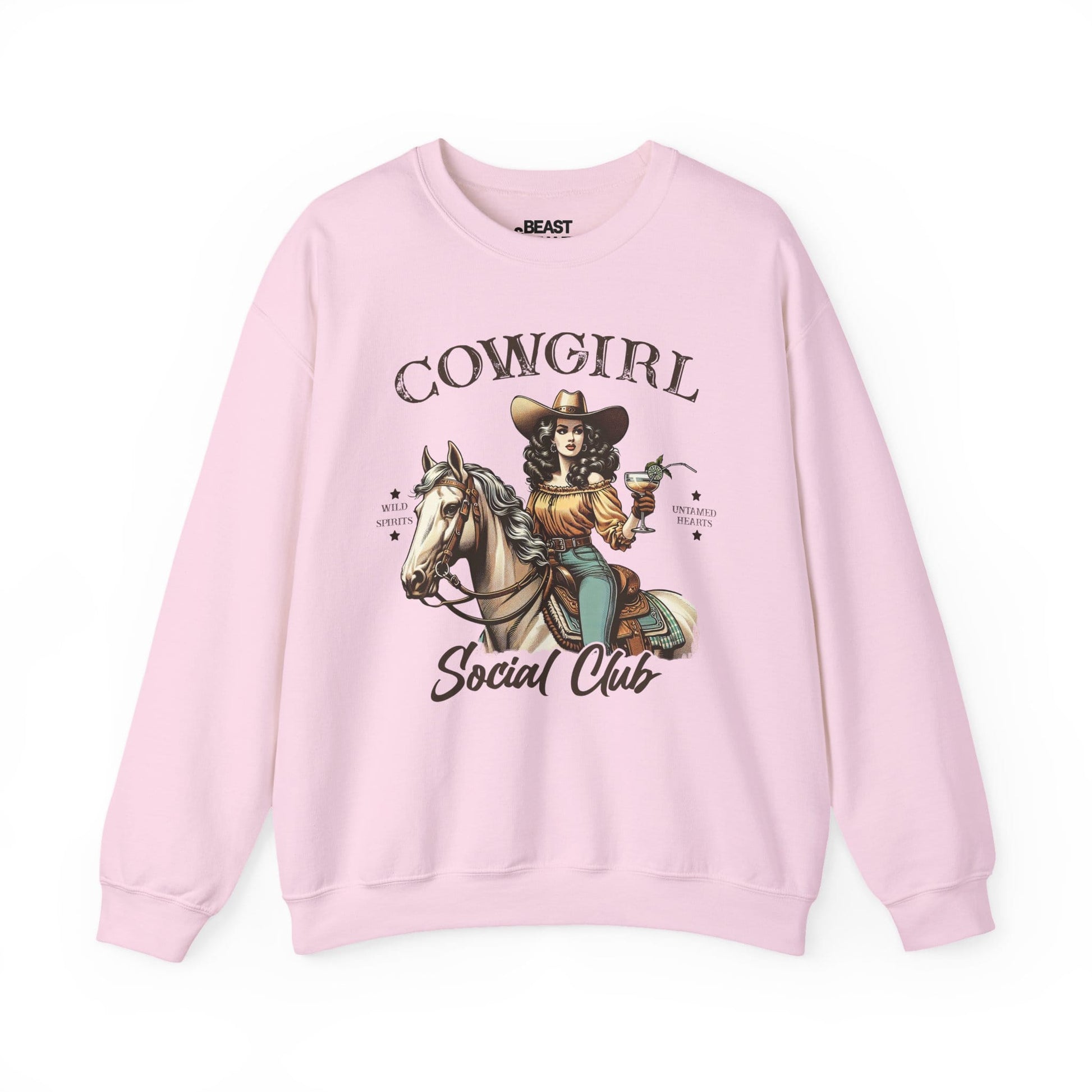 cowgirl social club western sweatshirt light pink sweatshirt uk cowgirl gift idea