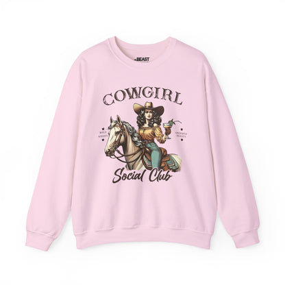 cowgirl social club western sweatshirt light pink sweatshirt uk cowgirl gift idea