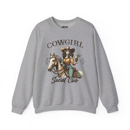 cowgirl social club western sweatshirt sport grey sweatshirt uk cowgirl gift idea