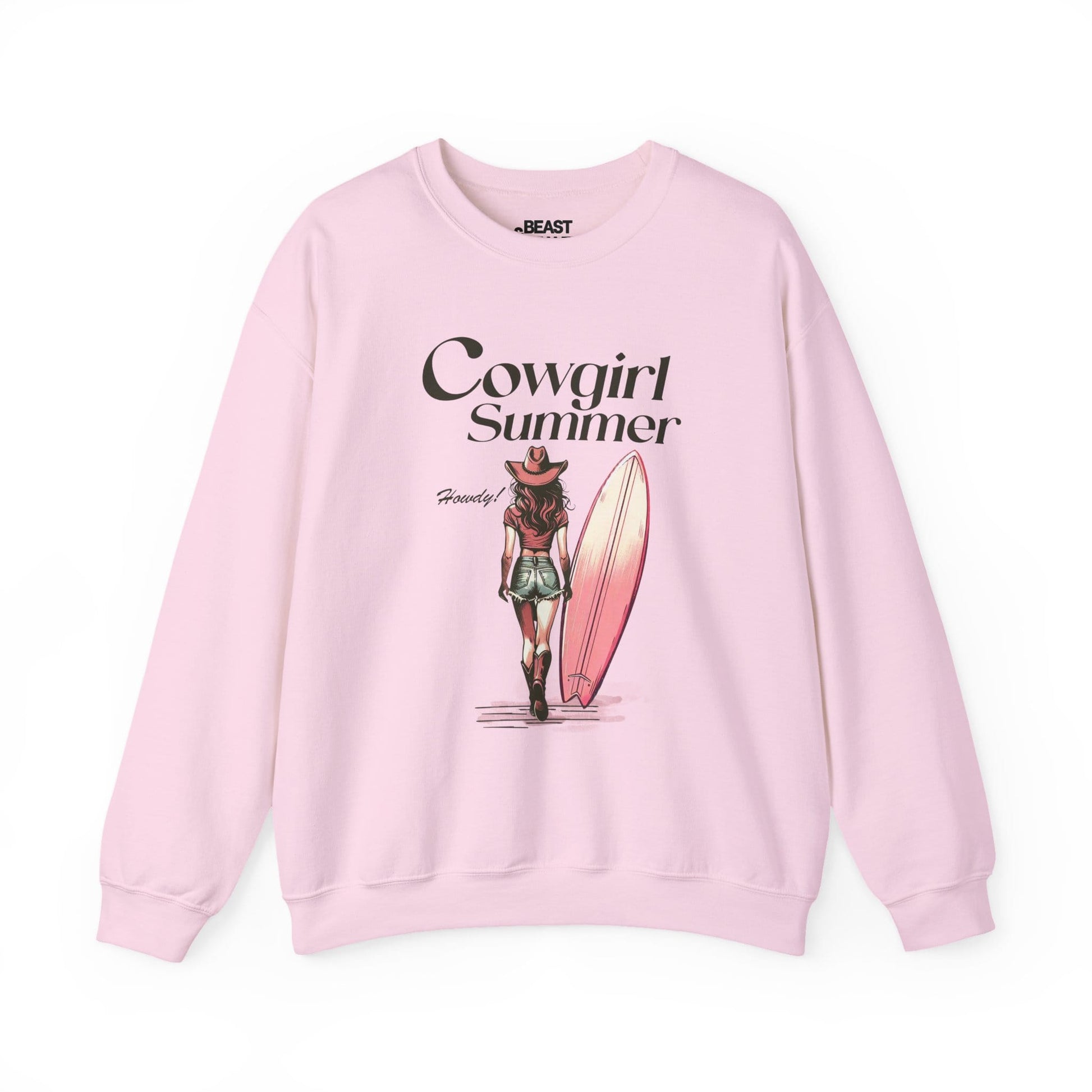 cowgirl summer sweatshirt light pink sweatshirt uk cowgirl gift idea