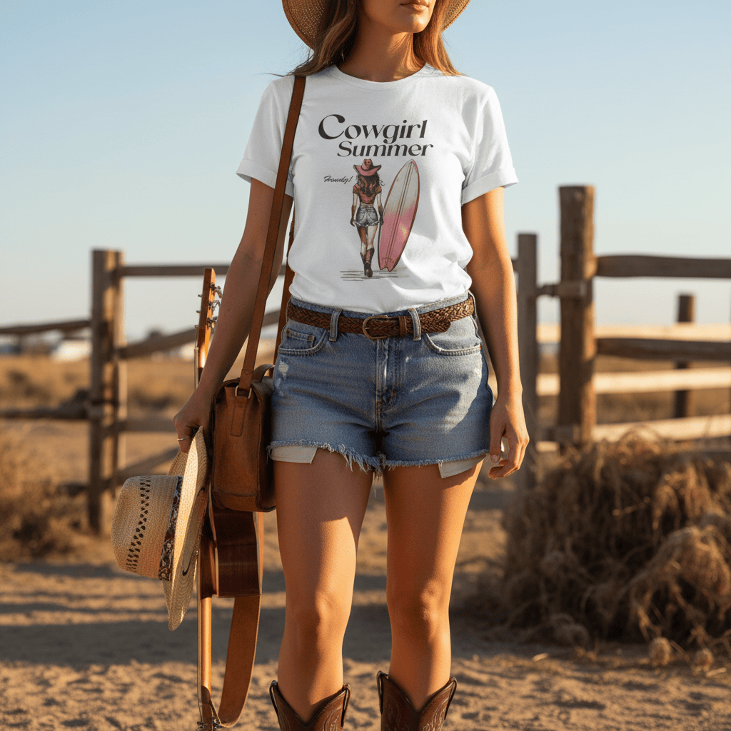 Cowgirl Summer T-Shirt gift_idea unique_gift personalised_gift