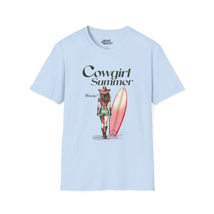 cowgirl summer t-shirt light blue t-shirt uk cowgirl gift idea