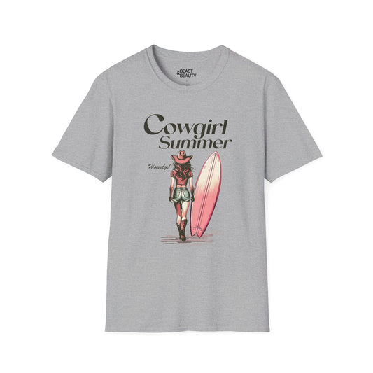cowgirl summer t-shirt sport grey t-shirt uk cowgirl gift idea