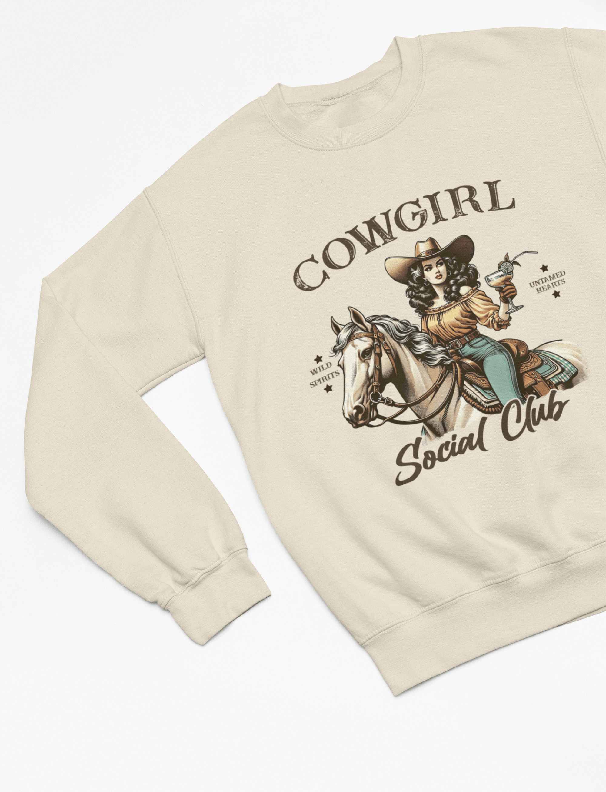 My Store Cowgirl T-Shirt Large / Beige / Sweatshirt Cowgirl Social Club T-Shirt/Sweatshirt