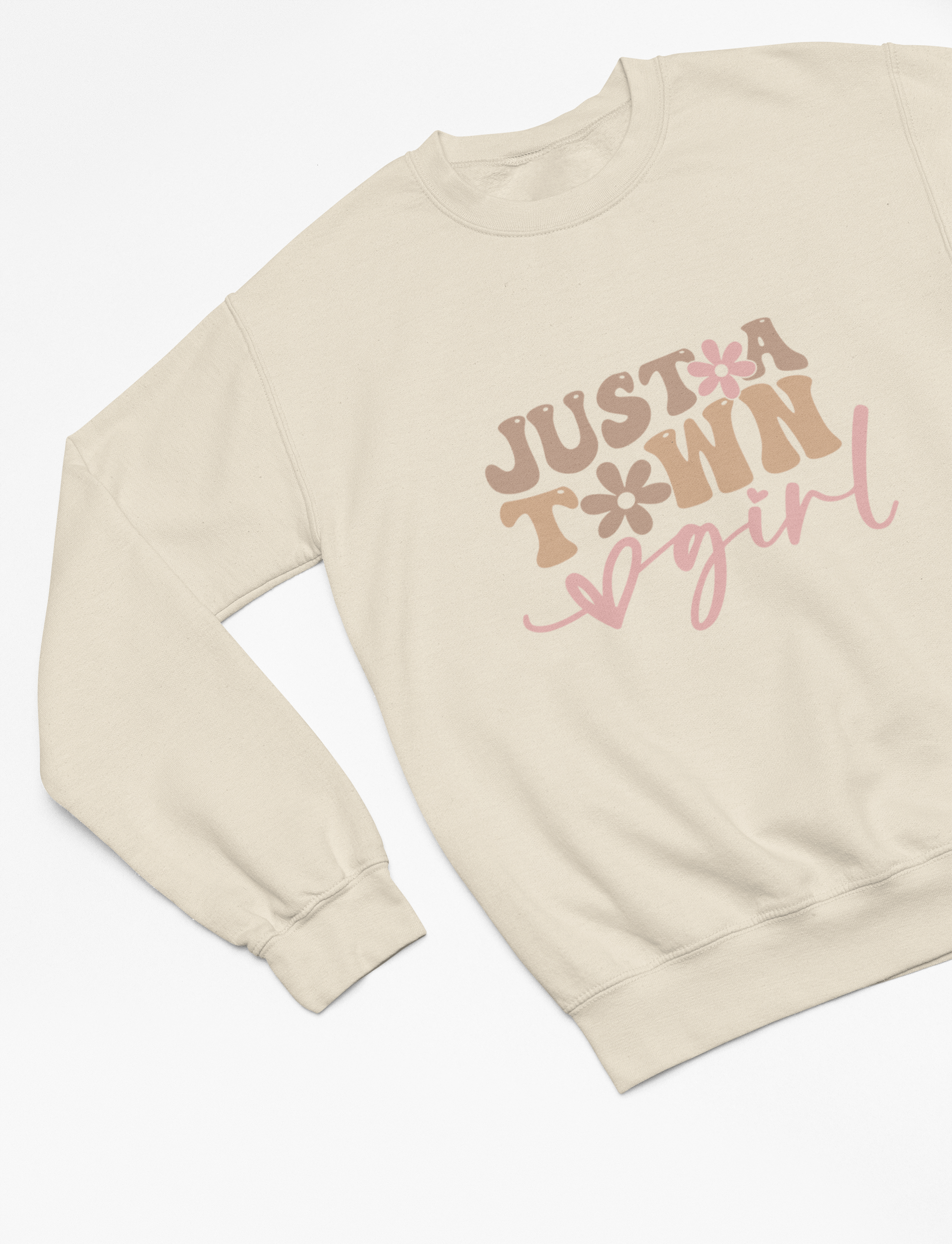 My Store Cowgirl T-Shirt Sweatshirt / Small / Beige Just A Town Girl T-Shirt/Sweatshirt