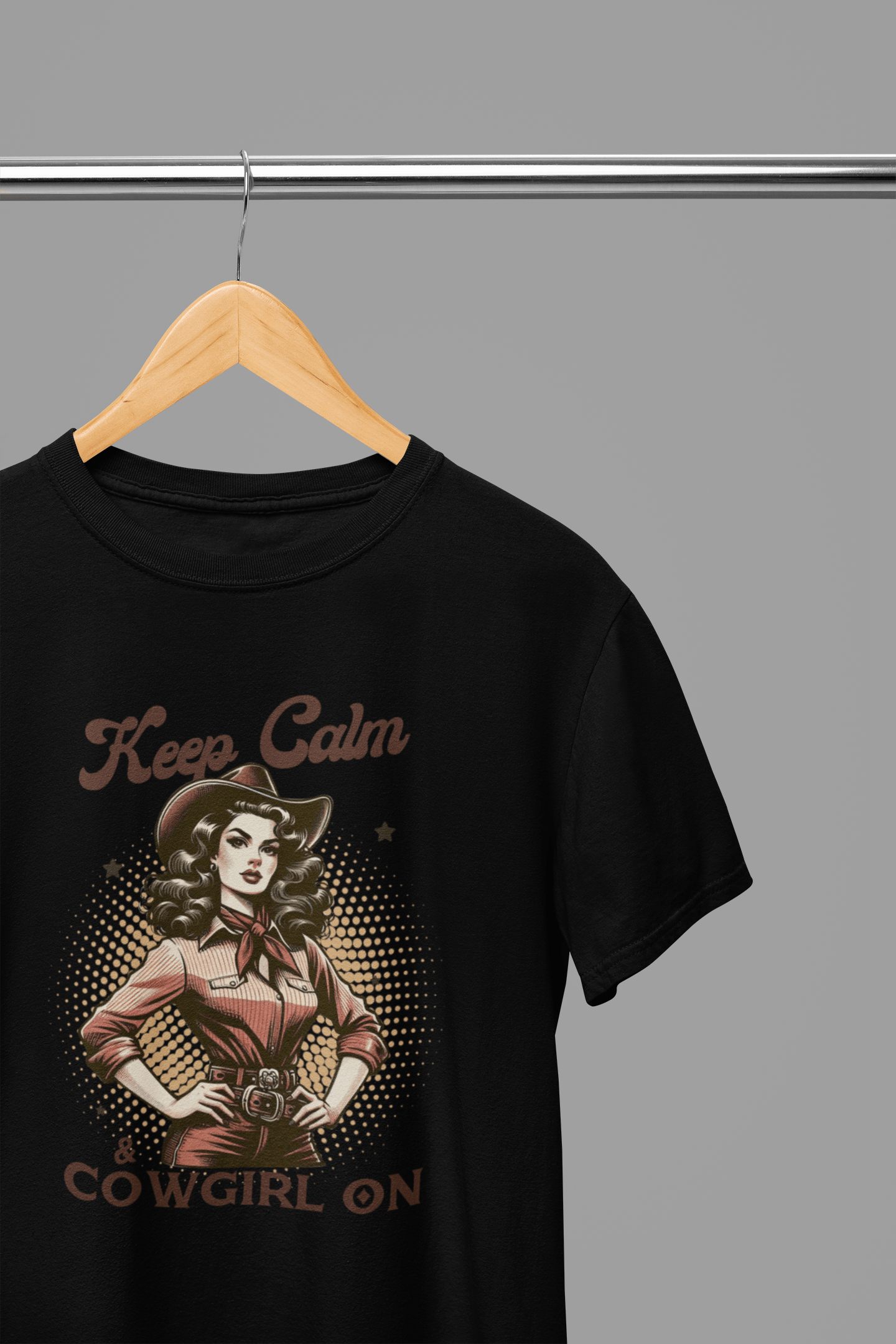 My Store Cowgirl T-Shirt T-Shirt / Small / Black Keep Calm & Cowgirl On T-Shirt/Sweatshirt