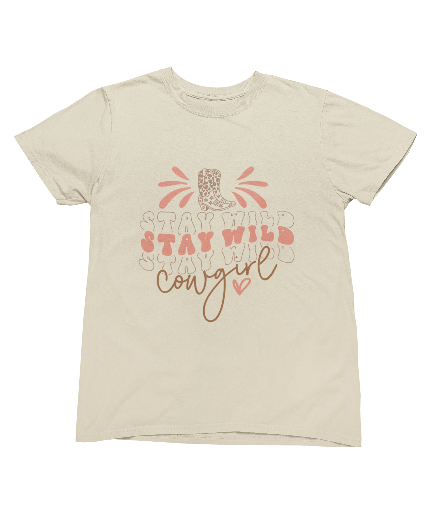 My Store Cowgirl T-Shirt T-Shirt / Small / Beige Stay Wild Cowgirl Sweatshirt – Western Country Graphic Jumper