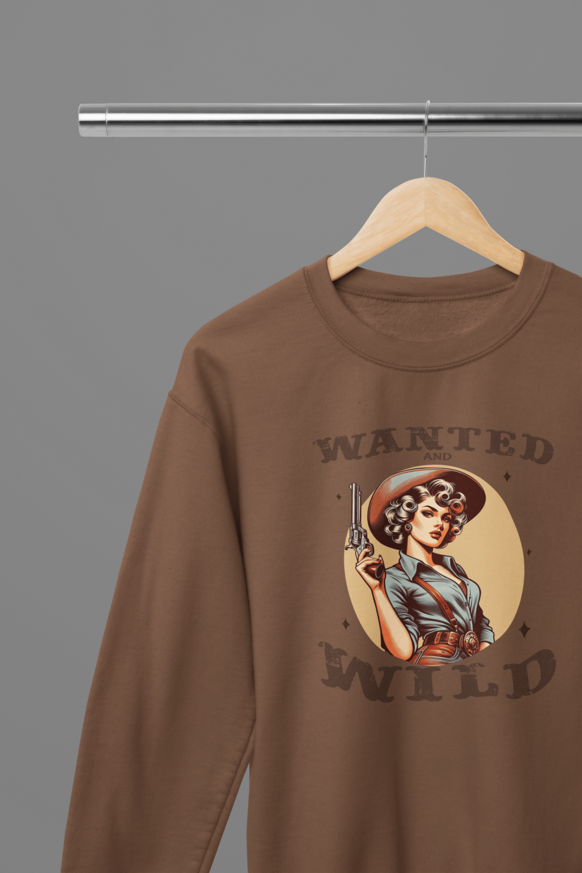 My Store Cowgirl T-Shirt Sweatshirt / Small / Brown Wanted & Wild T-Shirt/Sweatshirt