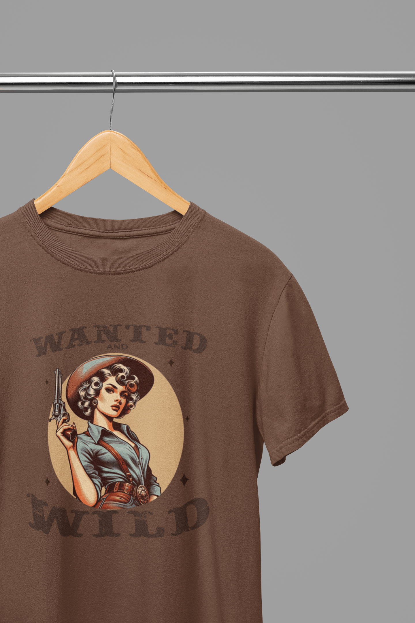 My Store Cowgirl T-Shirt T-Shirt / Small / Brown Wanted & Wild T-Shirt/Sweatshirt