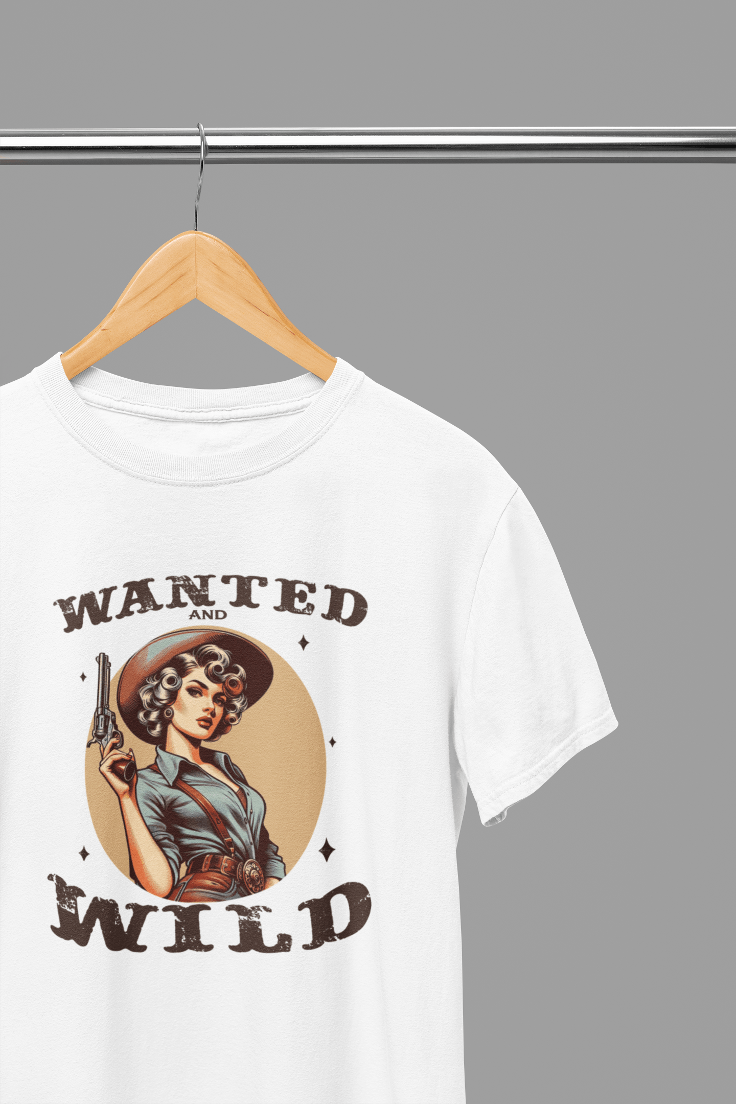 My Store Cowgirl T-Shirt T-Shirt / Small / White Wanted & Wild T-Shirt/Sweatshirt