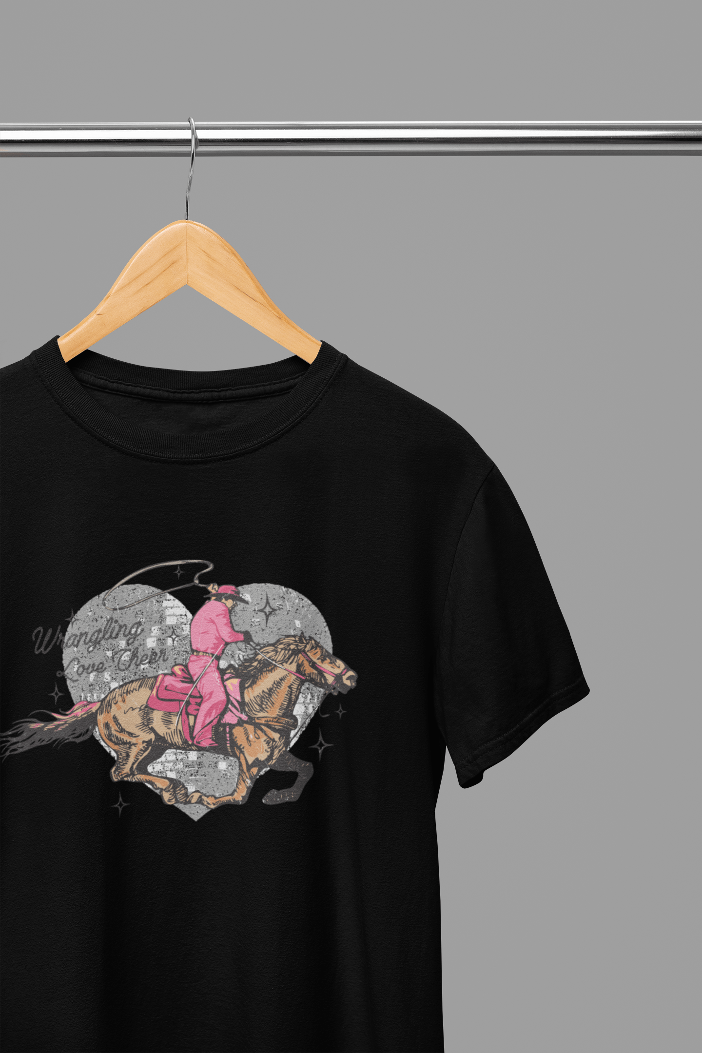 My Store Cowgirl T-Shirt T-Shirt / Small / Black Wrangling Love Cheer T-Shirt/Sweatshirt