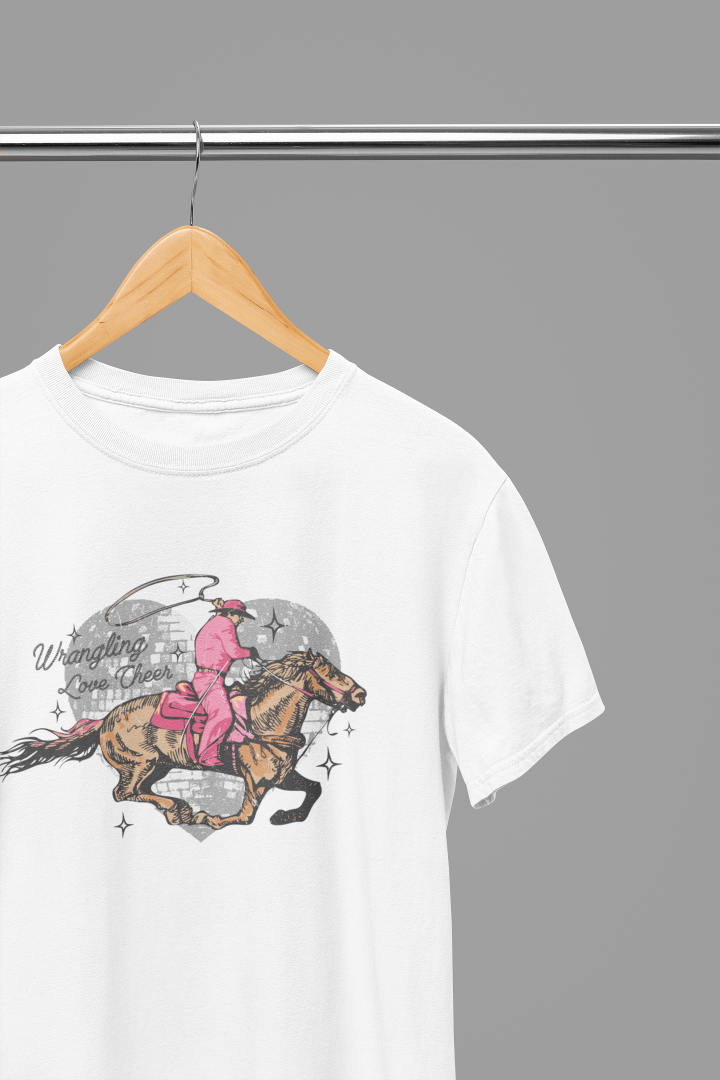 My Store Cowgirl T-Shirt T-Shirt / Small / White Wrangling Love Cheer T-Shirt/Sweatshirt