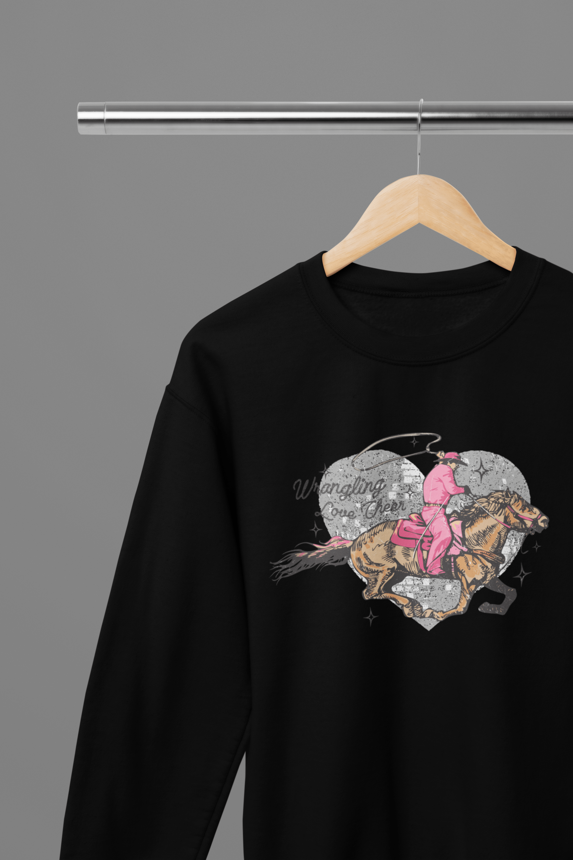 My Store Cowgirl T-Shirt Sweatshirt / Small / Black Wrangling Love Cheer T-Shirt/Sweatshirt