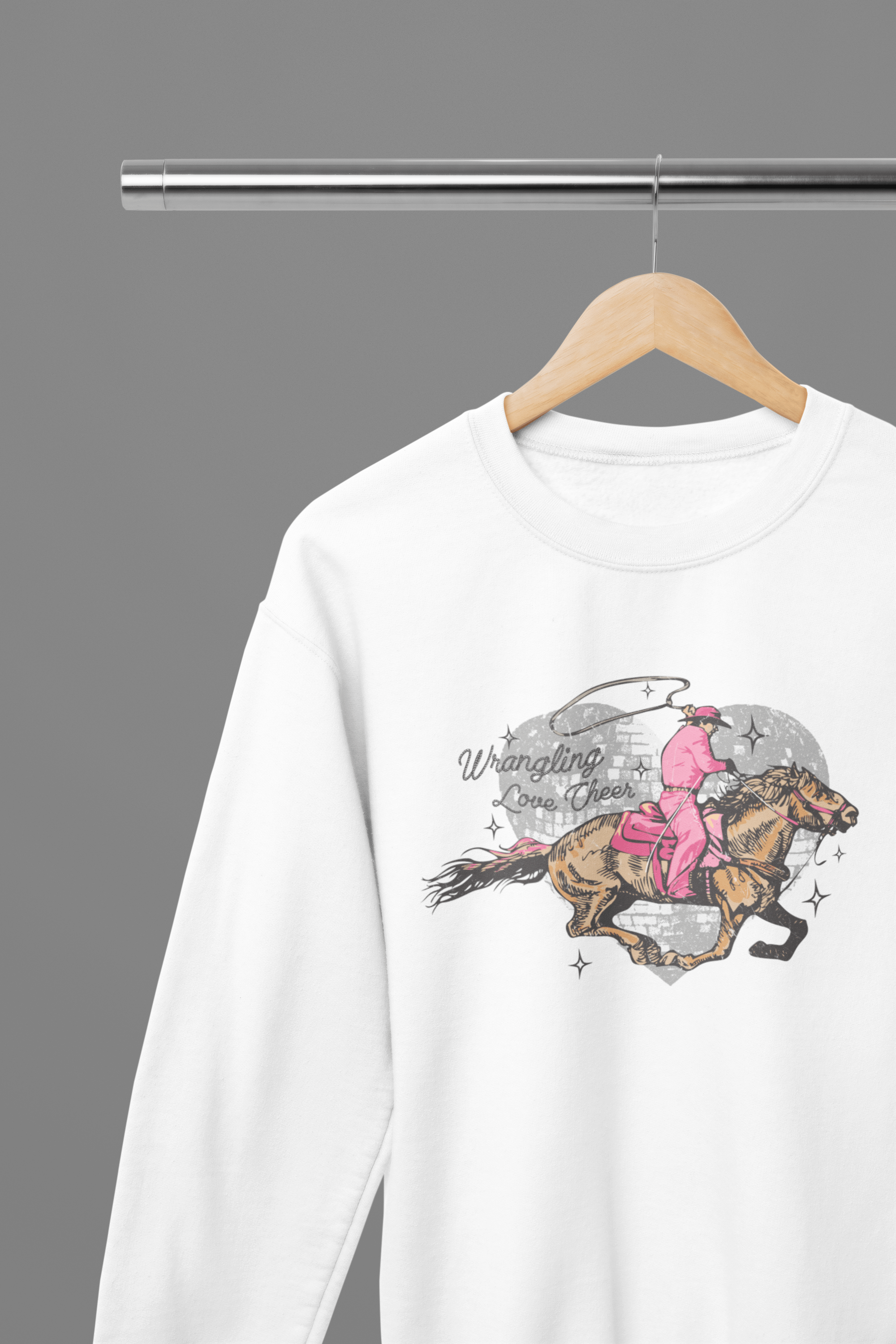 My Store Cowgirl T-Shirt Sweatshirt / Small / White Wrangling Love Cheer T-Shirt/Sweatshirt