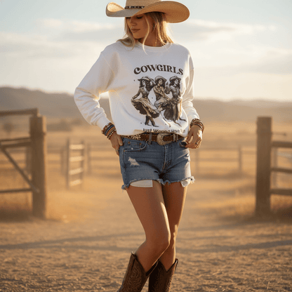 Cowgirls Just Wanna Have Fun Sweatshirt gift_idea unique_gift personalised_gift