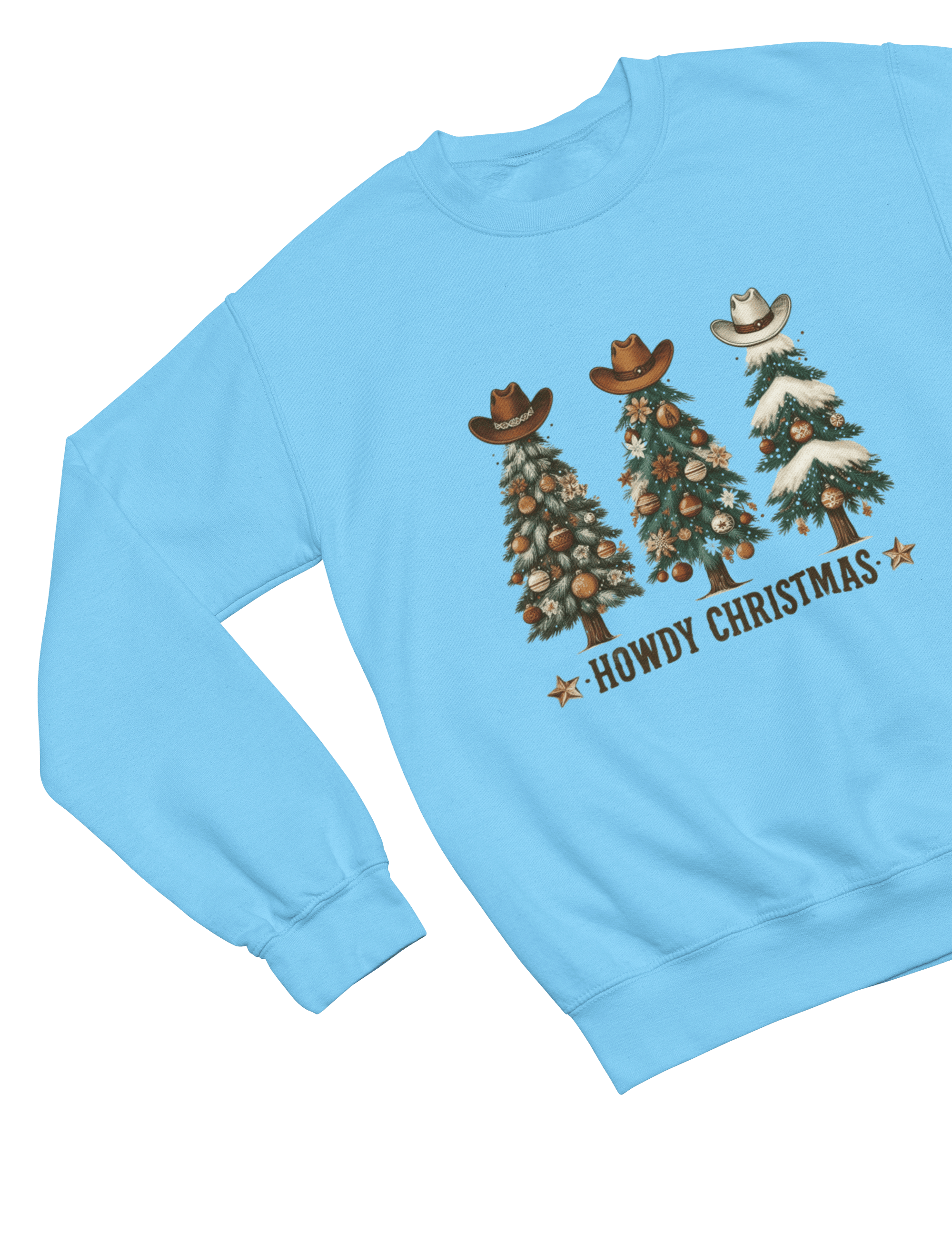 Beast and Beauty Sweatshirt / 3XL (Adult) / Blue Cozy Cowgirl Christmas Jumper – Cute Western Festive Sweatshirt