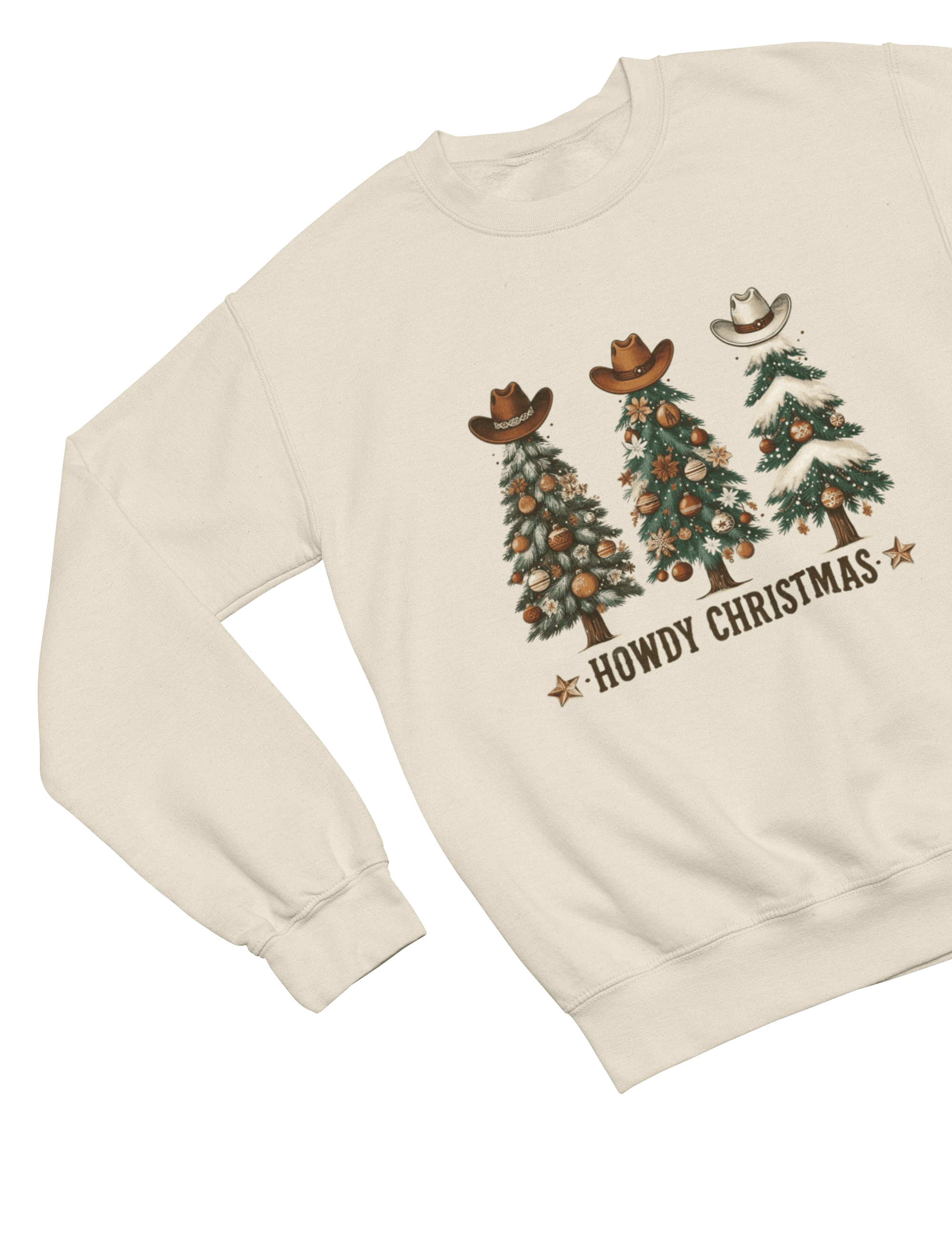 Beast and Beauty Sweatshirt / 3XL (Adult) / Beige Cozy Cowgirl Christmas Jumper – Cute Western Festive Sweatshirt