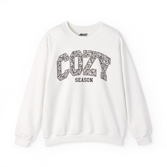 cozy season camo sweatshirt white sweatshirt uk gift gift idea