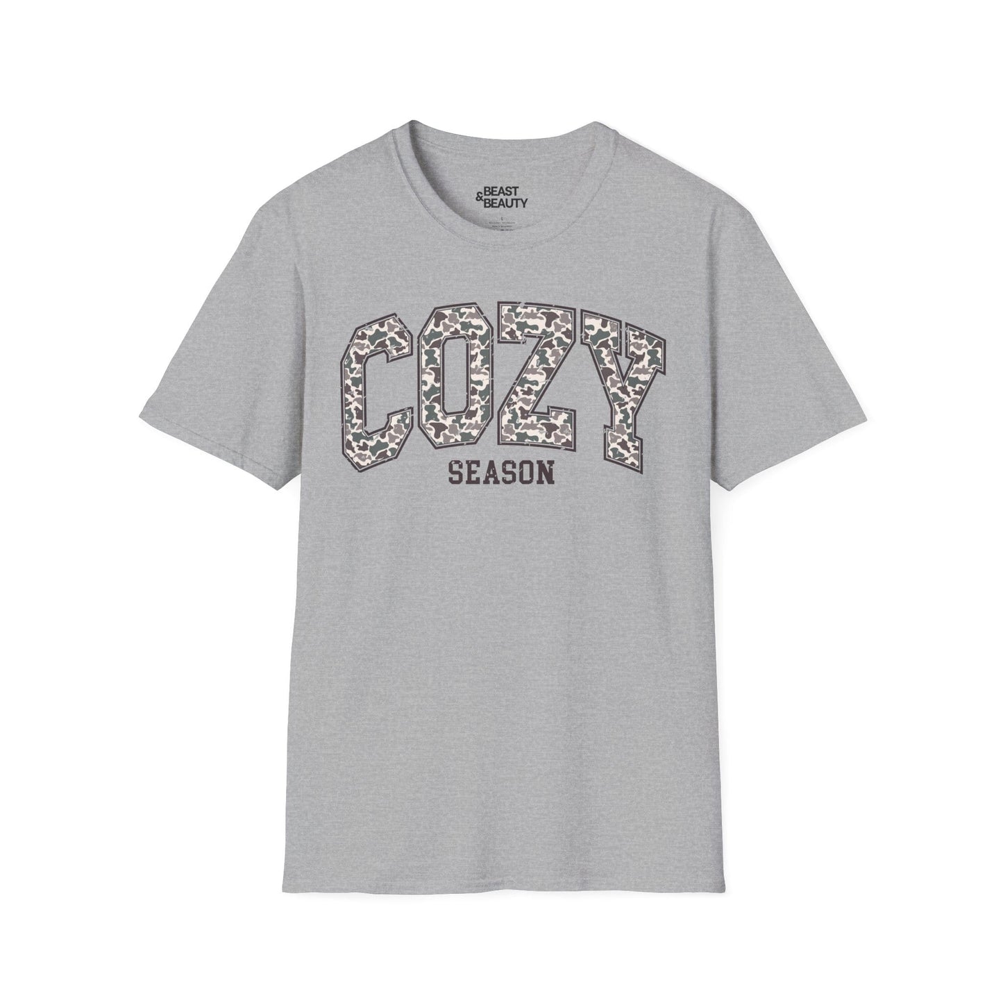cozy season leopard print t-shirt sport grey t-shirt uk coquette gift idea