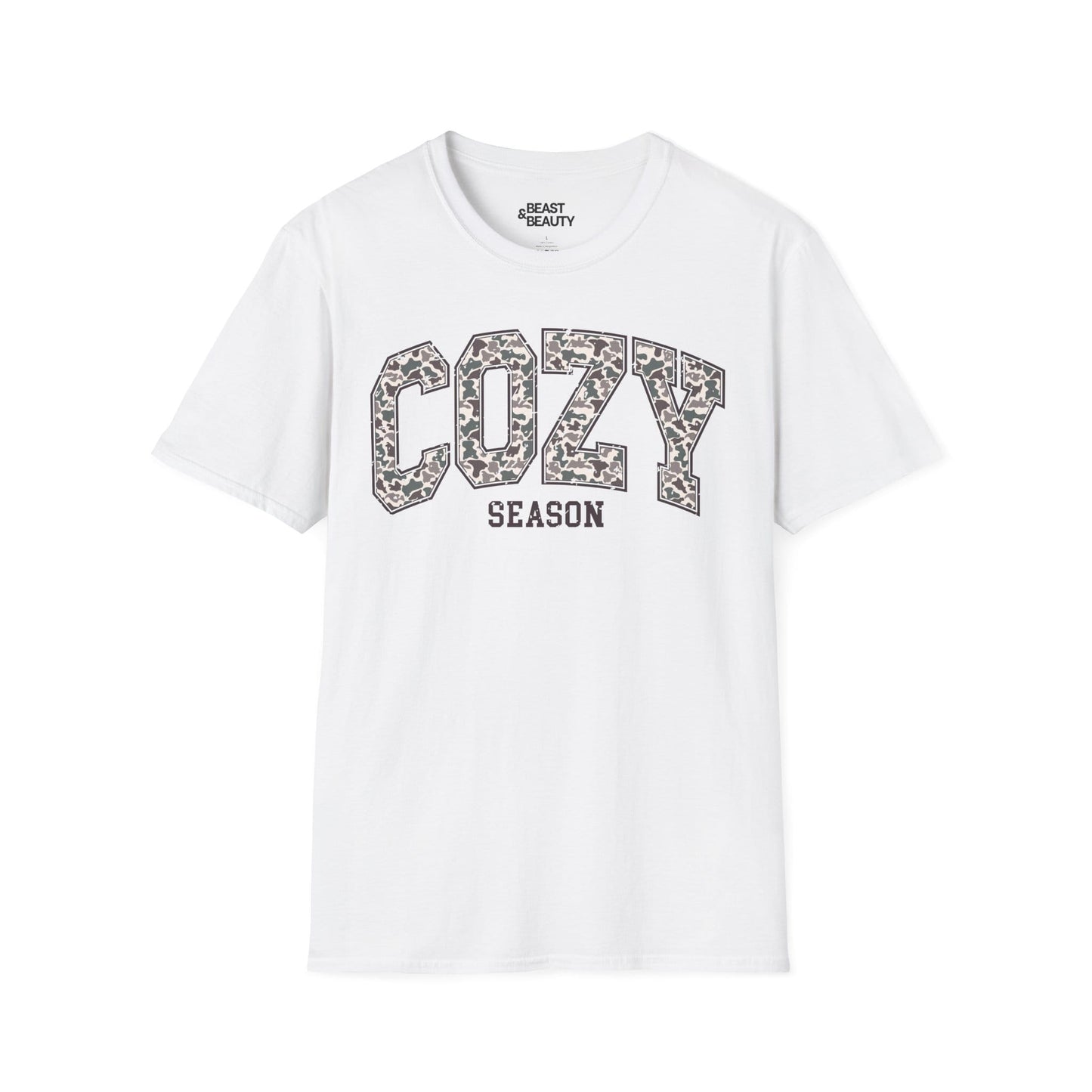 cozy season leopard print t-shirt white t-shirt uk coquette gift idea