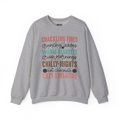 crackling fires crunchy leaves sweatshirt sport grey sweatshirt uk gift gift idea