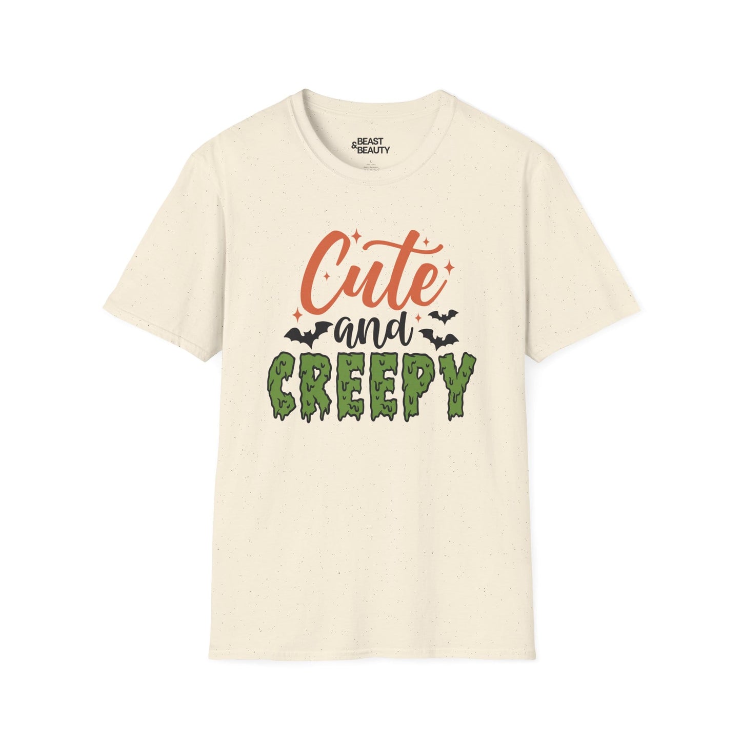 Cute And Creepy Halloween Graphic T-Shirt for Adults Natural / S gift_idea unique_gift personalised_gift