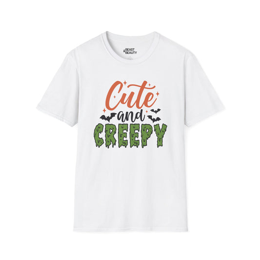 Cute And Creepy Halloween Graphic T-Shirt for Adults White / S gift_idea unique_gift personalised_gift