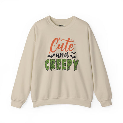 Cute and Creepy Halloween Sweatshirt Sand / S gift_idea unique_gift personalised_gift