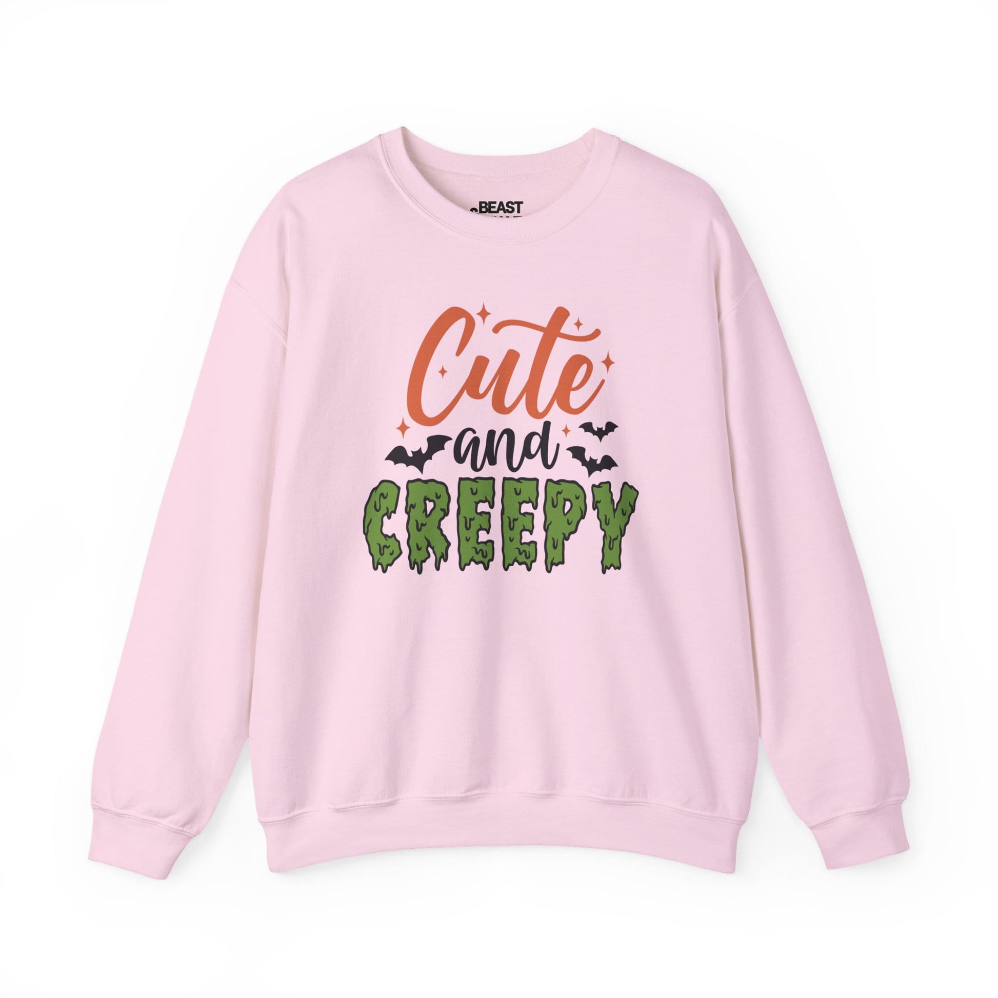 Cute and Creepy Halloween Sweatshirt Light Pink / S gift_idea unique_gift personalised_gift