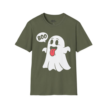 Cute Boo Ghost Halloween T-Shirt Military Green / S gift_idea unique_gift personalised_gift