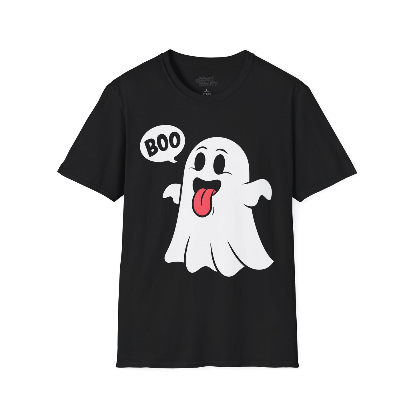 Cute Boo Ghost Halloween T-Shirt Black / S gift_idea unique_gift personalised_gift